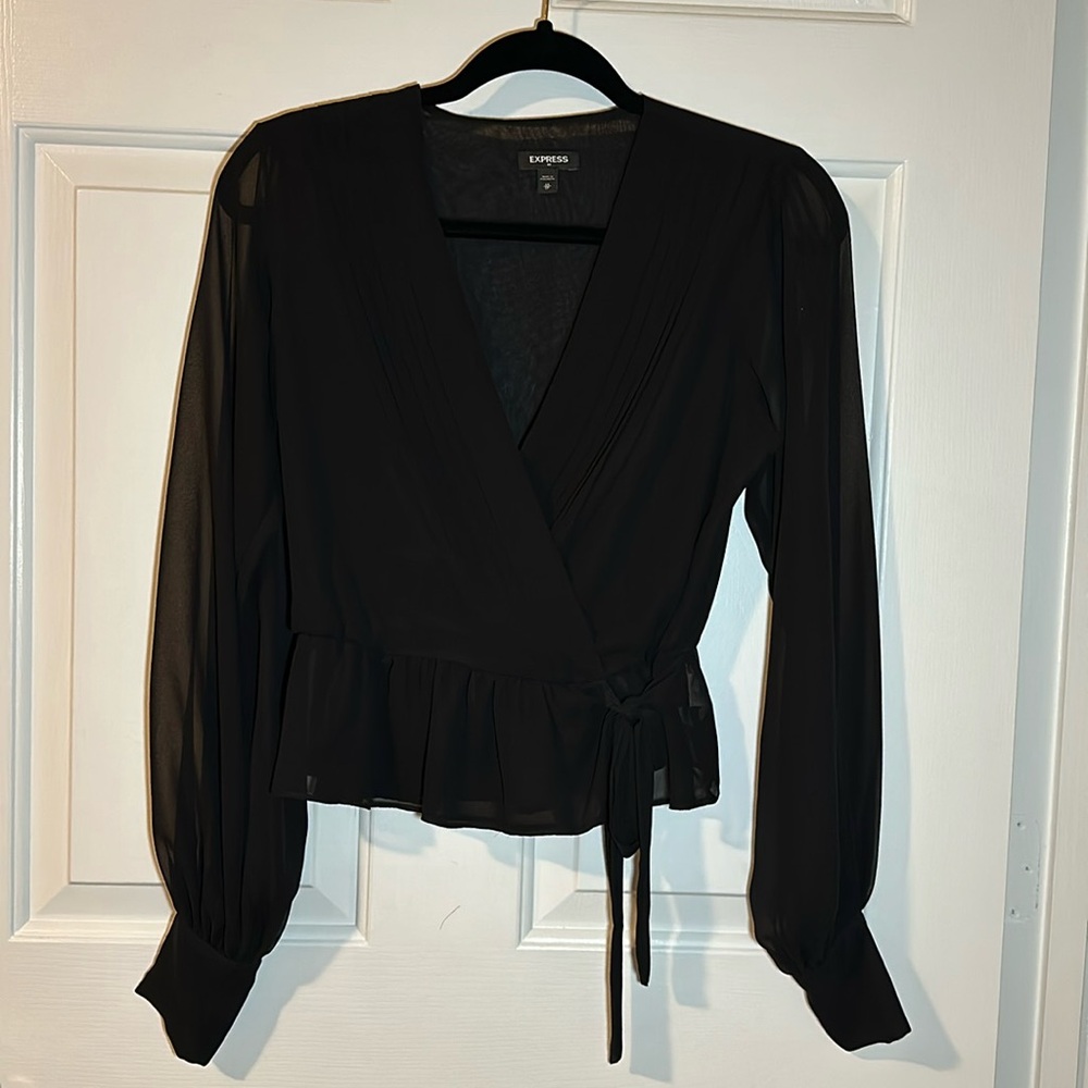 Express black long sleeve top
